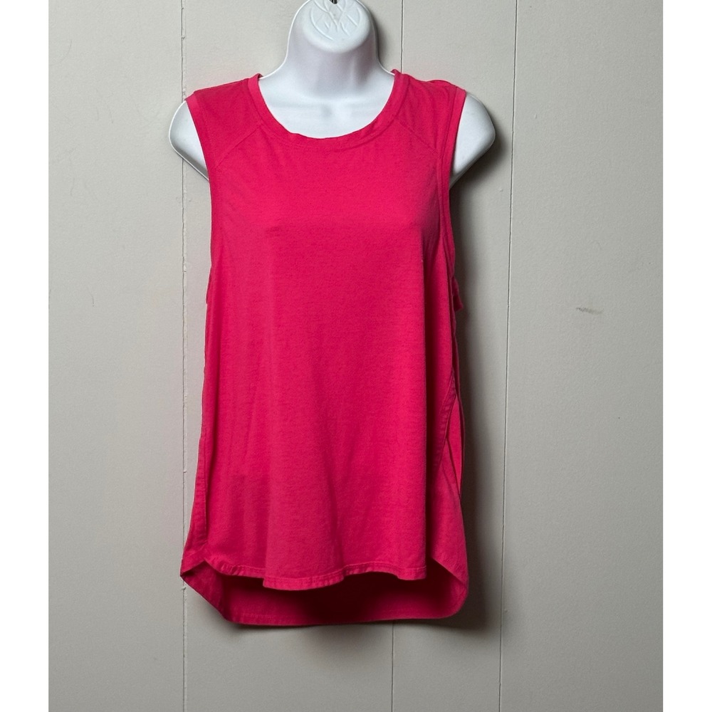 Athletic Works Women's Pink Muscle Tank Top Sleeveless Gym Shirt Size L 12-14